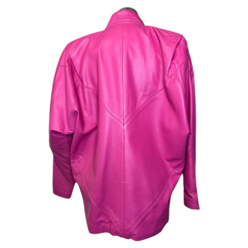 Vintage 80’s Bernardo Pieles‎ Pink Genuine Leather Jacket - Picture 2 of 13